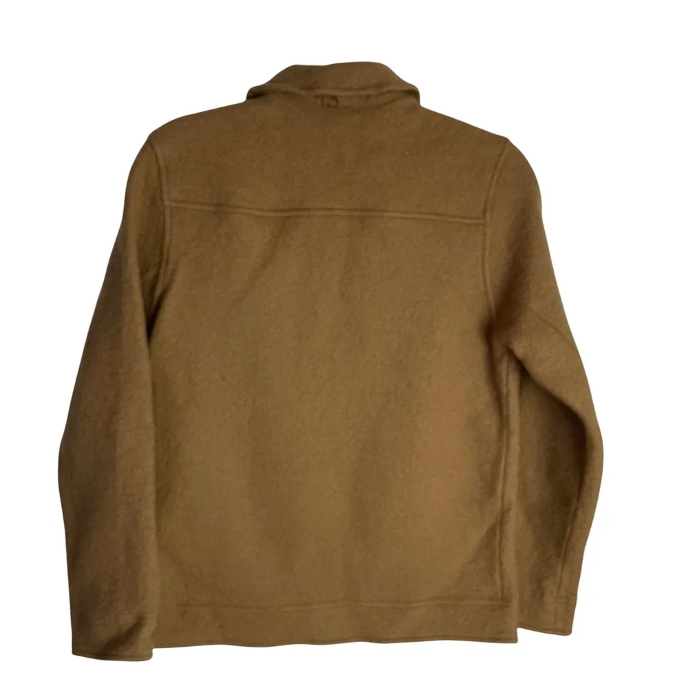 Madewell Mens Boiled Merino Wool Jacket Sz S Brown Utility Full Zip Shacket